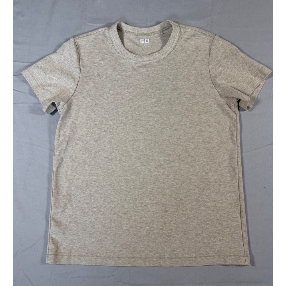 Uniqlo U Womens Crew Neck Short Sleeve T-Shirt Heather Beige Lemaire Large